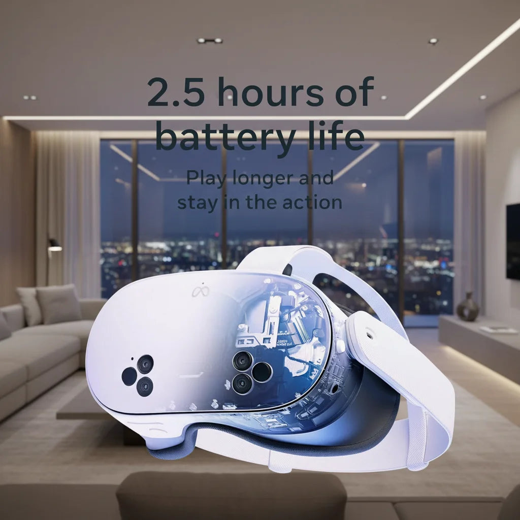Meta Quest 3S 128GB VR/MR Headset Bundle, All-in-One, Wireless, Immersive Mixed Reality, Official Carrying Case Included