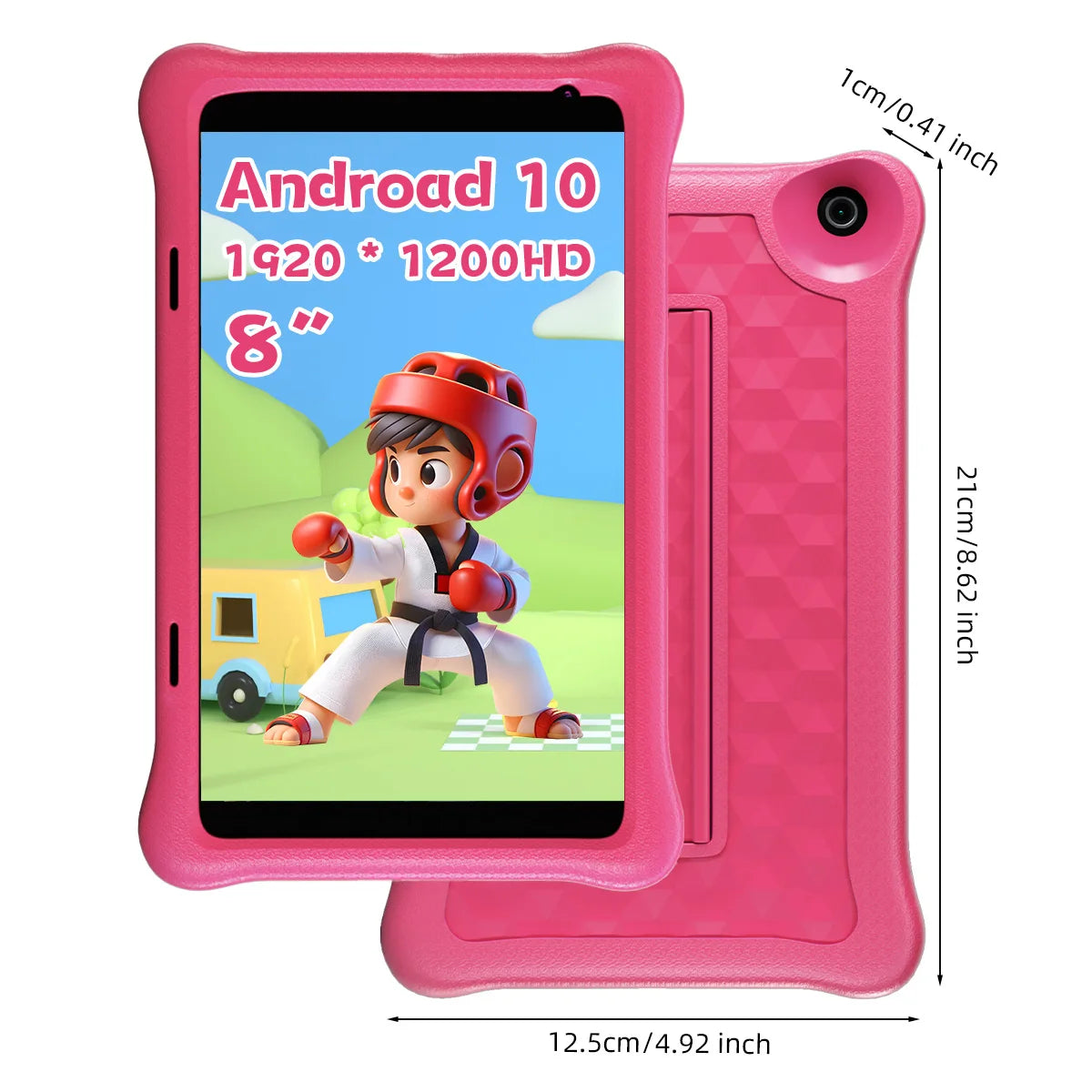 TK801 Kids Tablet 8 Inch 2GB RAM 32GB ROM with Expandable 128GB Slot Eye Protection Child-Friendly Software And Games Preloaded