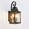 23” (H) Outdoor Wall Lantern Waterproof Light Fixture Vintage Black Aluminum with Clear Glass for Porch, Patio, or Garden