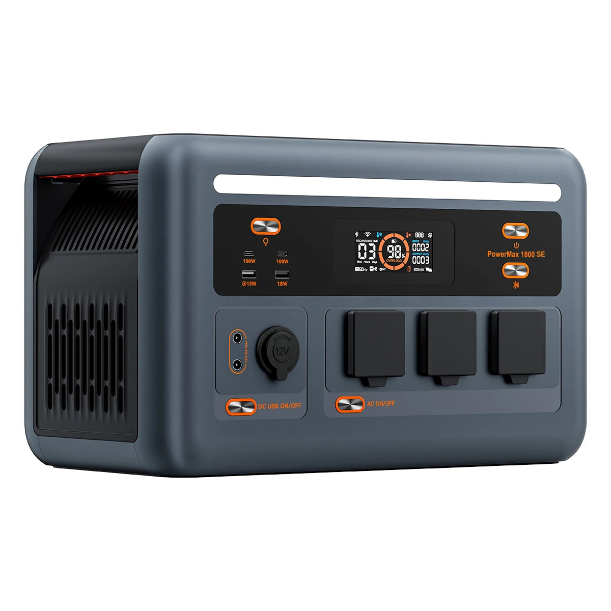 OSCAL PowerMax 1800SE Portable Power Station, 1024Wh LiFePO4 Battery, 1800W AC (3600W Surge)/100W USB-C Output, for Camping, RV
