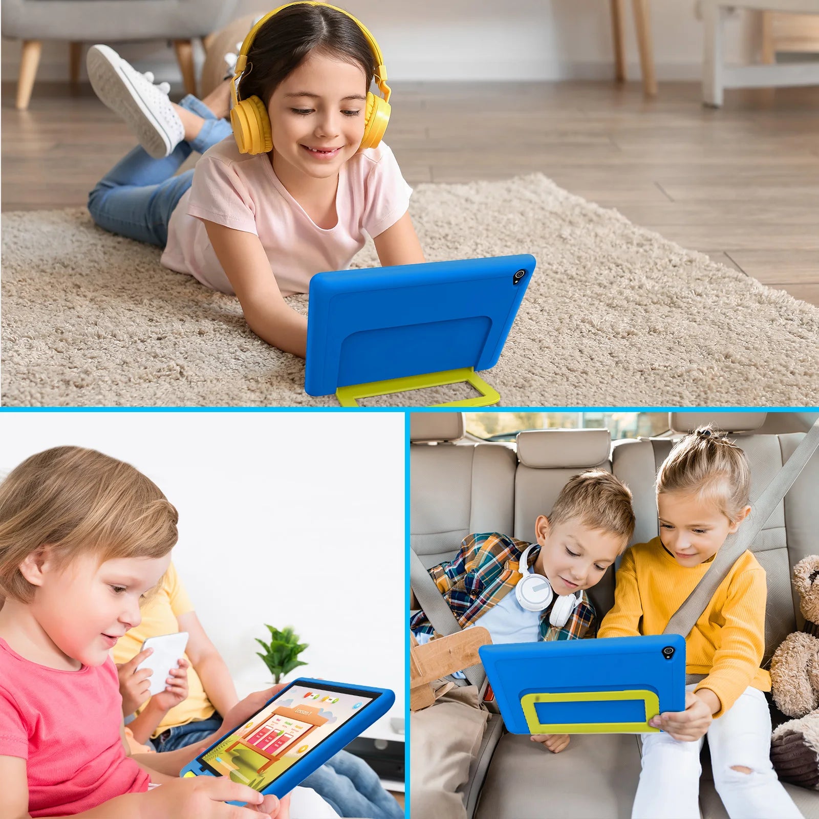 Kids Tablet KT1016 10.1 Inch Android 11 Quad Core 8 GB RAM 64 GB ROM WiFi Bluetooth Expandable Storage Children's Gift Tablet PC