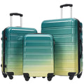 Hardshell Luggage Sets 3 Piece Gradient Color Expandable Suitcase with Spinner Wheels and TSA Lock Lightweight Travel friendly