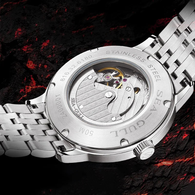 Seagull Automatic Mechanical Watches Waterproof Business Luminous Men's Watches Watch Natural Series US Local Delivered 6180 Hot