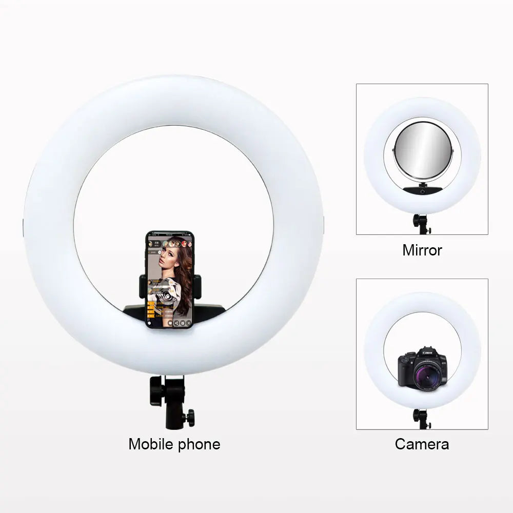 18inch Ring Lights Lamp with Tripod 96W Selfie Light for Beauty Salon Tattoo Yidoblo FD480 Photo Studio Video Light CRI95+