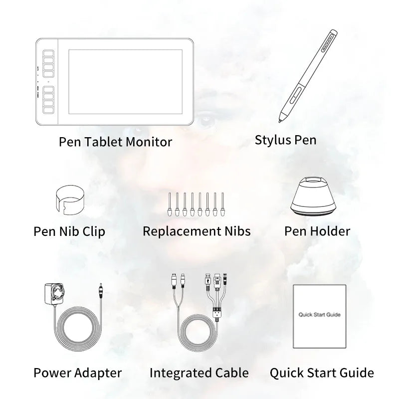 Gaomon 11.6 Inch Graphics Tablet with Screen PD1161 PD1220 Portable Digital Drawing Display Perfect for Beginners Painting