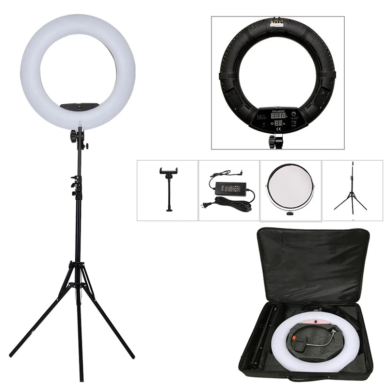 18inch Ring Lights Lamp with Tripod 96W Selfie Light for Beauty Salon Tattoo Yidoblo FD480 Photo Studio Video Light CRI95+