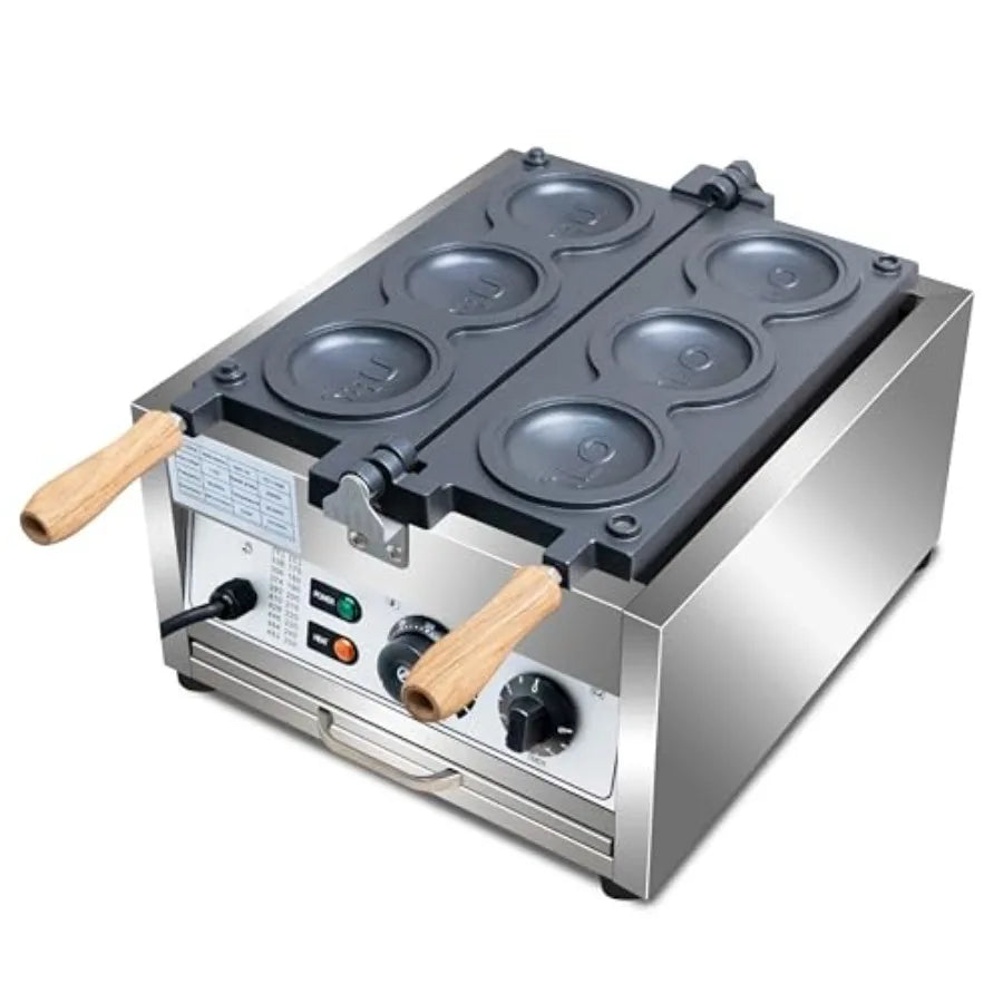 Electric Ice Cream UFO Burger Maker 3pcs Rotary Hamburger Sandwich Machine Non-stick Panini Press Waffle Maker 110V Gelato Pani