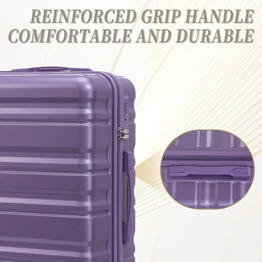 Lightweight 3-Piece ABS Luggage Set: Durable, Scratch-Resistant Hardshell