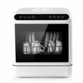 Portable Dishwasher with 6L Built-in Water Tank Automatic Dishwasher 360° Dual Spray High-Temp& Air-Dry Function for Apartments