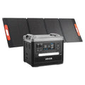 Portable Power Station, 2400W Portable Solar Generator with 200W Foldable Solar Panel, 2160Wh