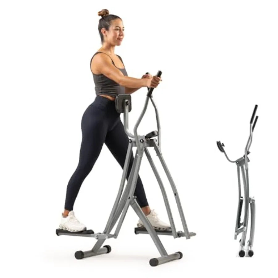 Foldable Air Walk Elliptical 30 Long Stride Full-Body Cardio Cross Trainer Glide Exercise for Home Office with SunnyFit App via