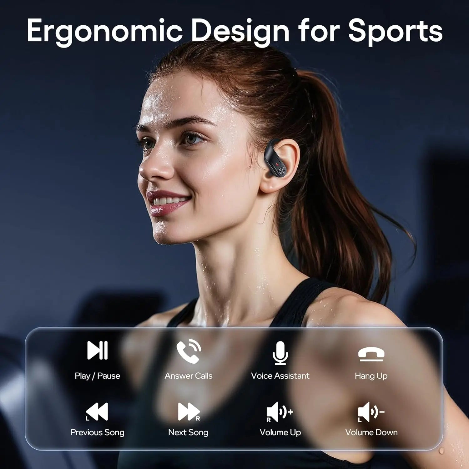 Hybrid ANC Wireless Earbuds, 80H Playtime, Hi-Res Audio, Transparency Mode, IPX7 Waterproof for Sports Travel