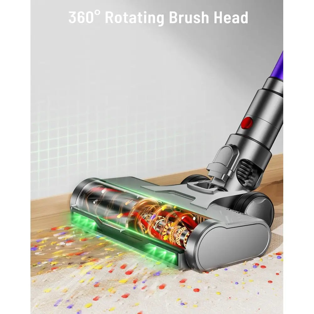 Powerful 70-Minute 650W Cordless Stick Vacuum Cleaner, 55kPa Suction for Home, Pet Hair, Carpets, and Hardwood Floors