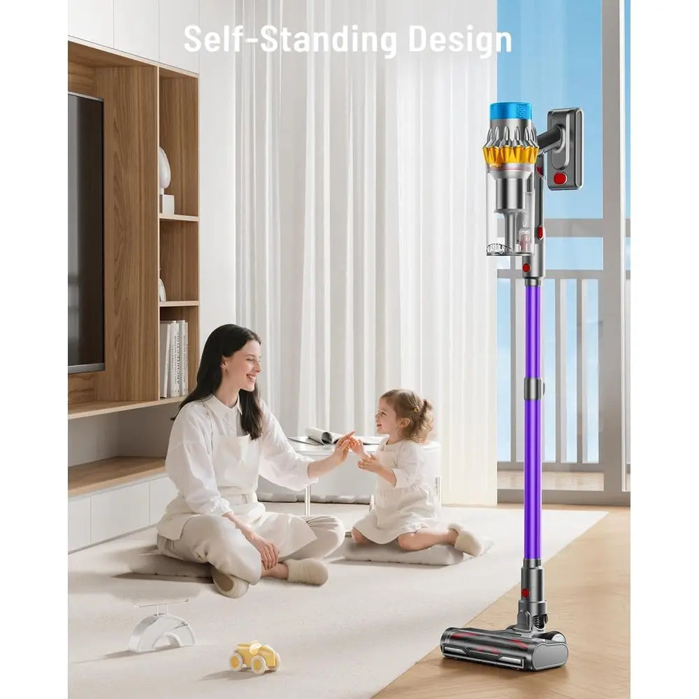 Powerful 70-Minute 650W Cordless Stick Vacuum Cleaner, 55kPa Suction for Home, Pet Hair, Carpets, and Hardwood Floors