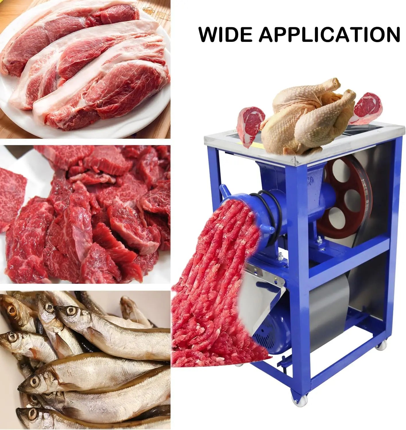 42 Type Bone Crusher Meat Grinder 220V Electric Meat Mincer Chopper Machine 200-230KG/H for Vegetable Meat Small Poultry Bones