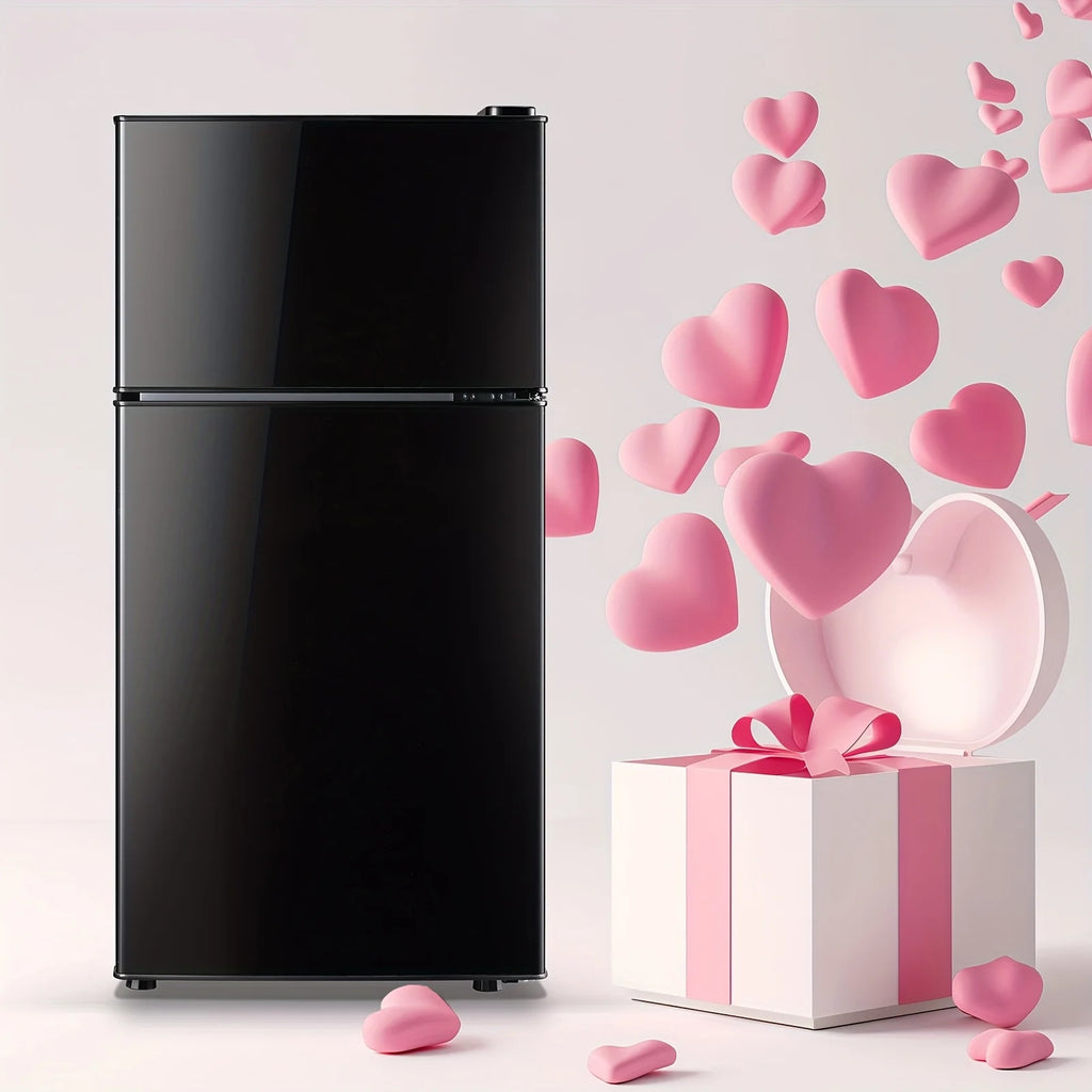 WANAI Compact Refrigerator 3.2 CU.FT Mini Freezer Fridge with Single Door, Adjustable Temperature & ABS Panel Suitable for Dorm, Office, Apartment, Small Space Cooling, Thermostat System, Plug-in ( Plug)