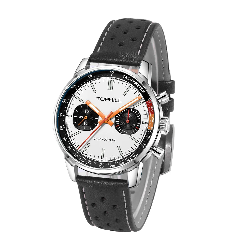 TOPHILL Watches of Men 1963 Chronograph Mechanical Wristwatch Seagull ST1901 Movement Pilot Men's Watch 5ATM Sapphire Luminous