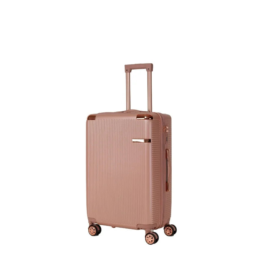 4-piece hard luggage set for travel: polycarbonate, black, 360 dual-rotating wheels, TSA password lock, ultra-lightweight and p