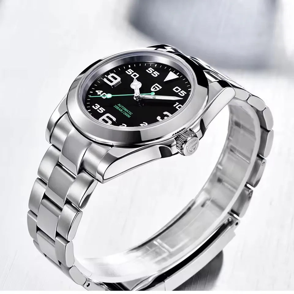 PAGANI DESIGN 40MM Air King Men Automatic Mechanical Watch Luxury Sapphire Glass Stainless Steel AR Coating Watches for men gift