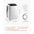 SucceBuy Portable Washing Machine 1.3 cu.ft with LED Display 8 Wash Programs Portable Washer Machine for Apartments RVs Dorms