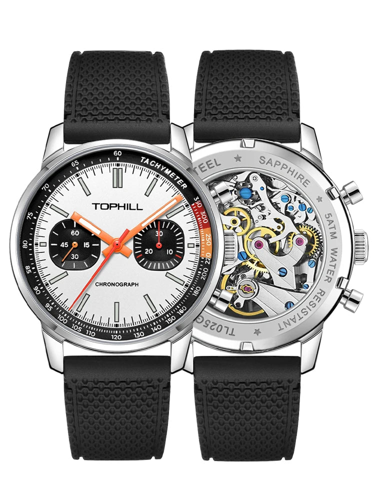 Mens Watches 40mm Seagull ST1901 Movement Pilots Mens Racing Chronograph Hand Wind Mechanical Watch Sapphire Luminous Wristwatch