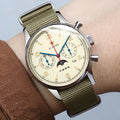 SEAKOSS Retro Men 1963 Automatic Mechanical Watch Week Month Calendar Display Use Seagull ST1654 Movement Pilot Wristwatches