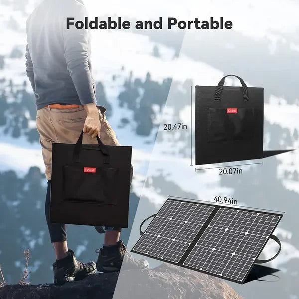 GOFORT 330W Portable Power Station; 299Wh Solar Generator Backup Power Compatible with 100W 18V
