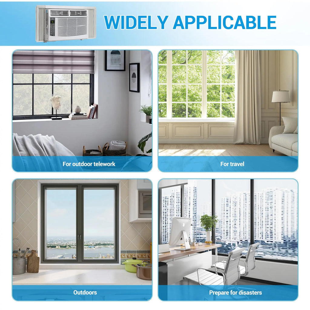 6000 BTU Window Air Conditioner, Smart WiFi AC Unit with Remote Control & Digital Display, Quiet Cooling for Small Rooms up to 250 Sq. Ft., Dehumidifier & Fan Modes, Easy Installation, White