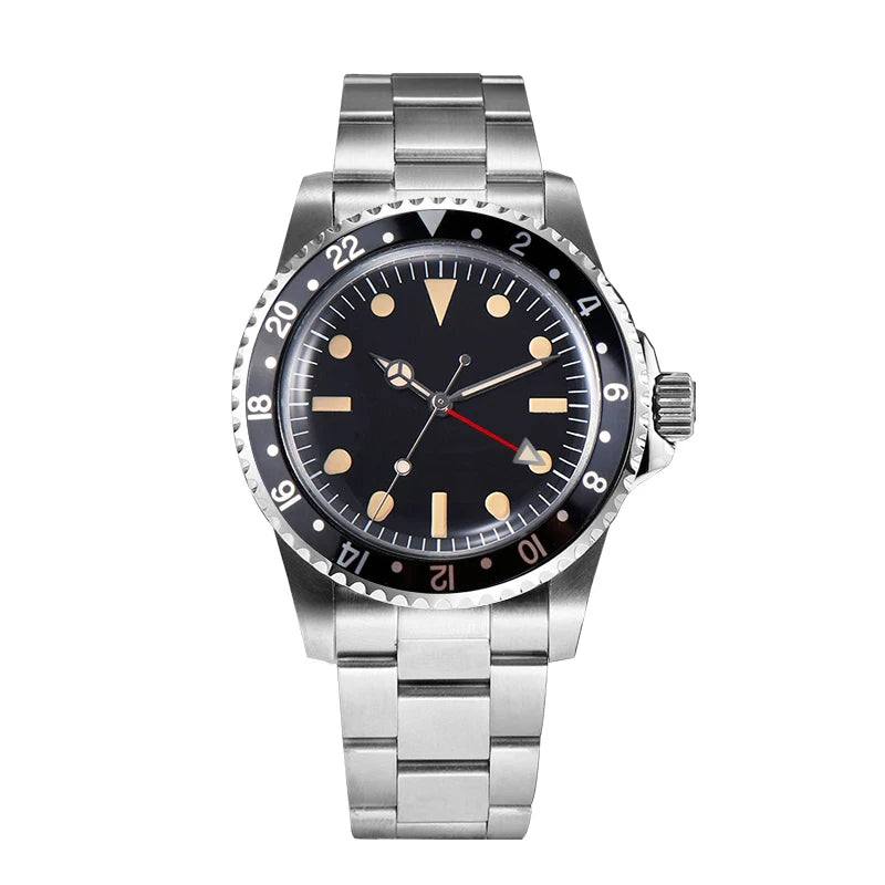 Custom LOGO Name NH34 Watch Luxury Vintage NH34Dial Mechanical Automatic Movement Waterproof Stainless Steel Wristwatch for Man