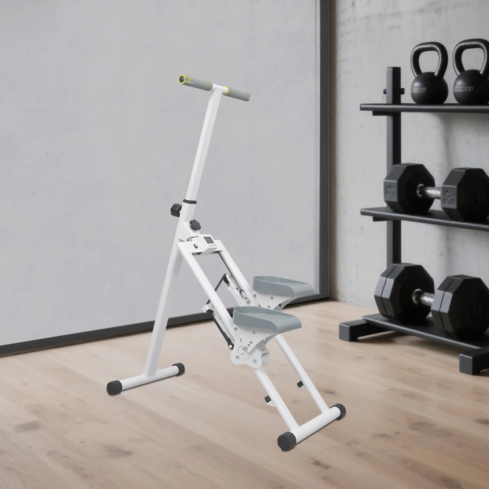Adjustable Fitness Stepper 150kg Capacity Foldable Design 78x41x124cm Home Exercise Machine for Cardio Leg Workout Body Toning