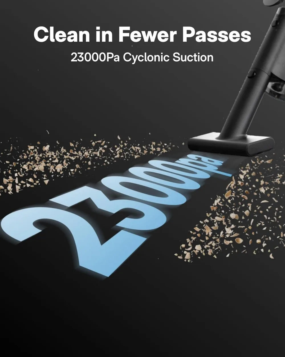 Cordless Handheld Vacuum Cleaner 23000Pa, 3 Suction Modes, Electric Blower for Car, Home & Outdoor