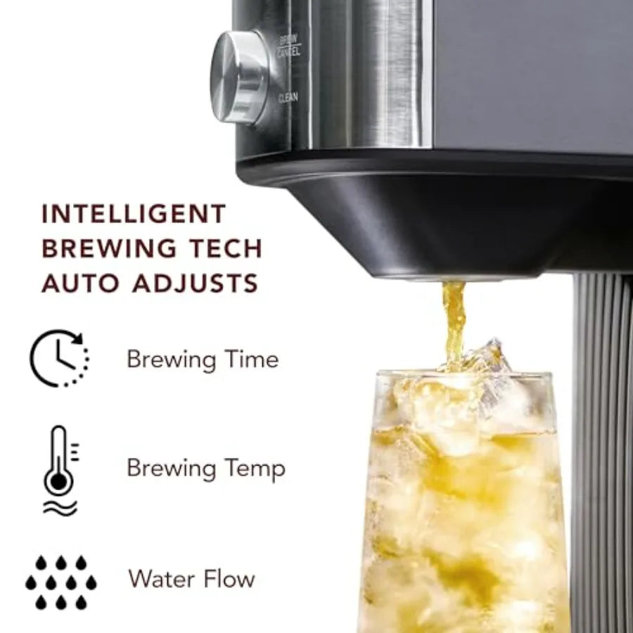 Intelligent Coffee Maker Cold Brew Tea Brewer Stainless Steel Black High-Efficiency Brewing Precision Temperature Control