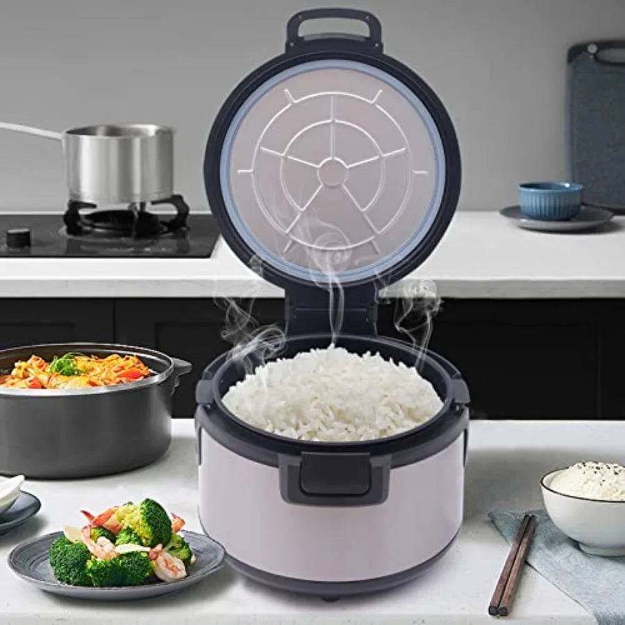 19 Liter Commercial Rice Cooker 100W Electric Rice Warmer with Non-stick Inner Pot for Restaurants 68/72 Dual Temperature Contr