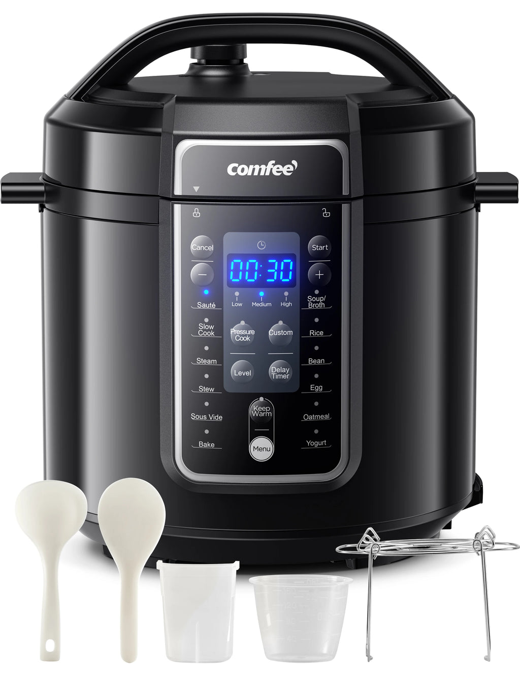 COMFEE’ 9-in-1 Electric Pressure Cooker 13 Presets Instant Multi Cooker Olla de Presion Slow Cooker Rice Cooker Steamer Sauté Y