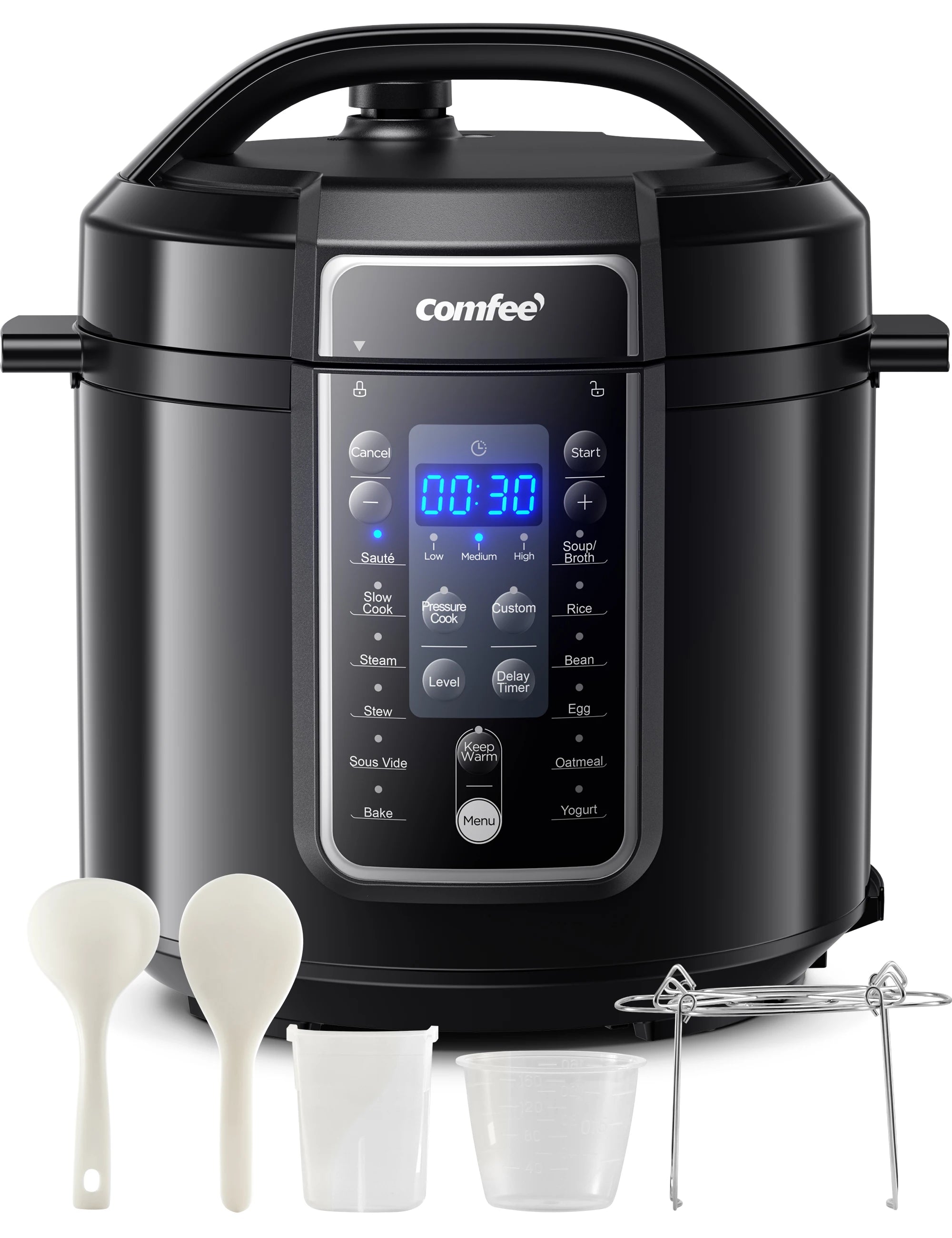 COMFEE’ 9-in-1 Electric Pressure Cooker 13 Presets Instant Multi Cooker Olla de Presion Slow Cooker Rice Cooker Steamer Sauté Y