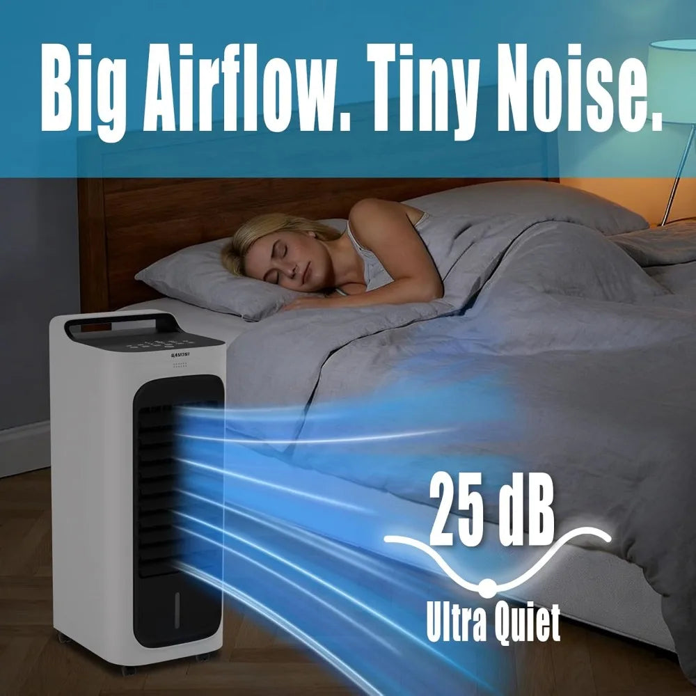 2-in-1 Cooling Tower Fan & Heater for Bedroom, Office with Ice Packs, Timer