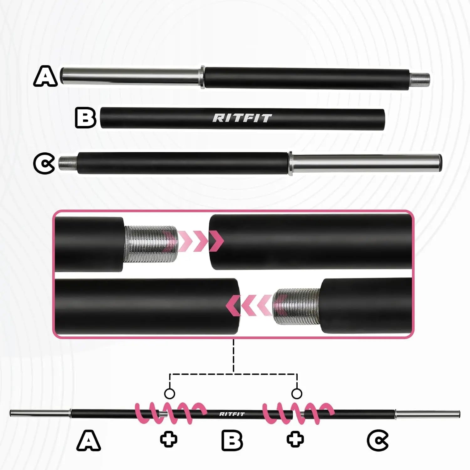Home & Gym Adjustable Barbell Weight Set, Steel Material, Silver Color, Ideal for Weightlifting and Strength Training