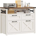 Open Storage Shelving Cabinet for A4 Documents, Home Office Organizer, Printer Stand - White