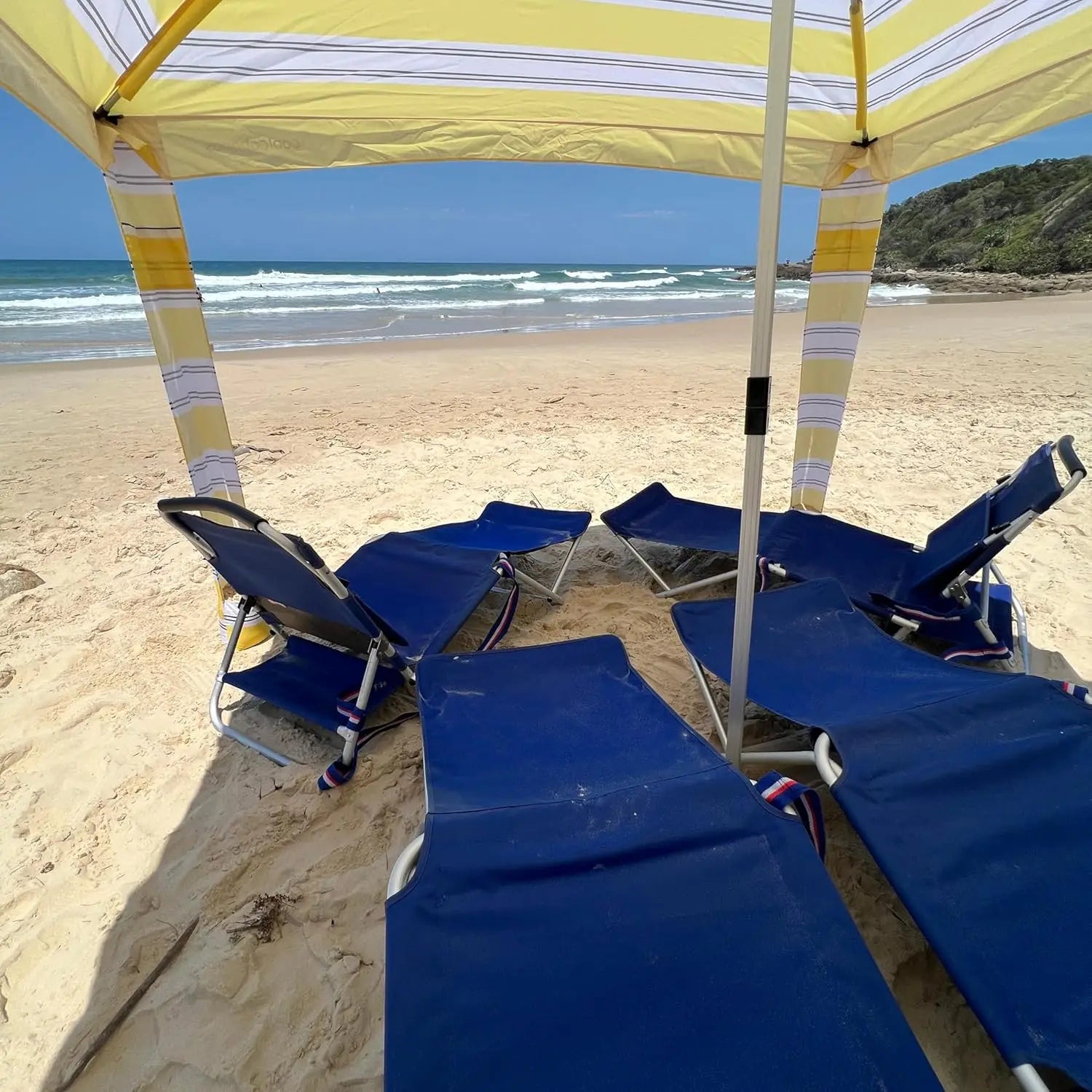 Beach Shade Tent - Easy Setup, UPF 50+ Protection, Large & Medium Sizes, Compact & Wind Resistant for Family