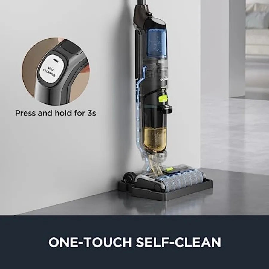 Wet Dry Vacuum Cleaner Cordless Mop Vacuum Cleaner with Self-Cleaning System Lightweight Hardwood Floors Vacuum for Pets and St