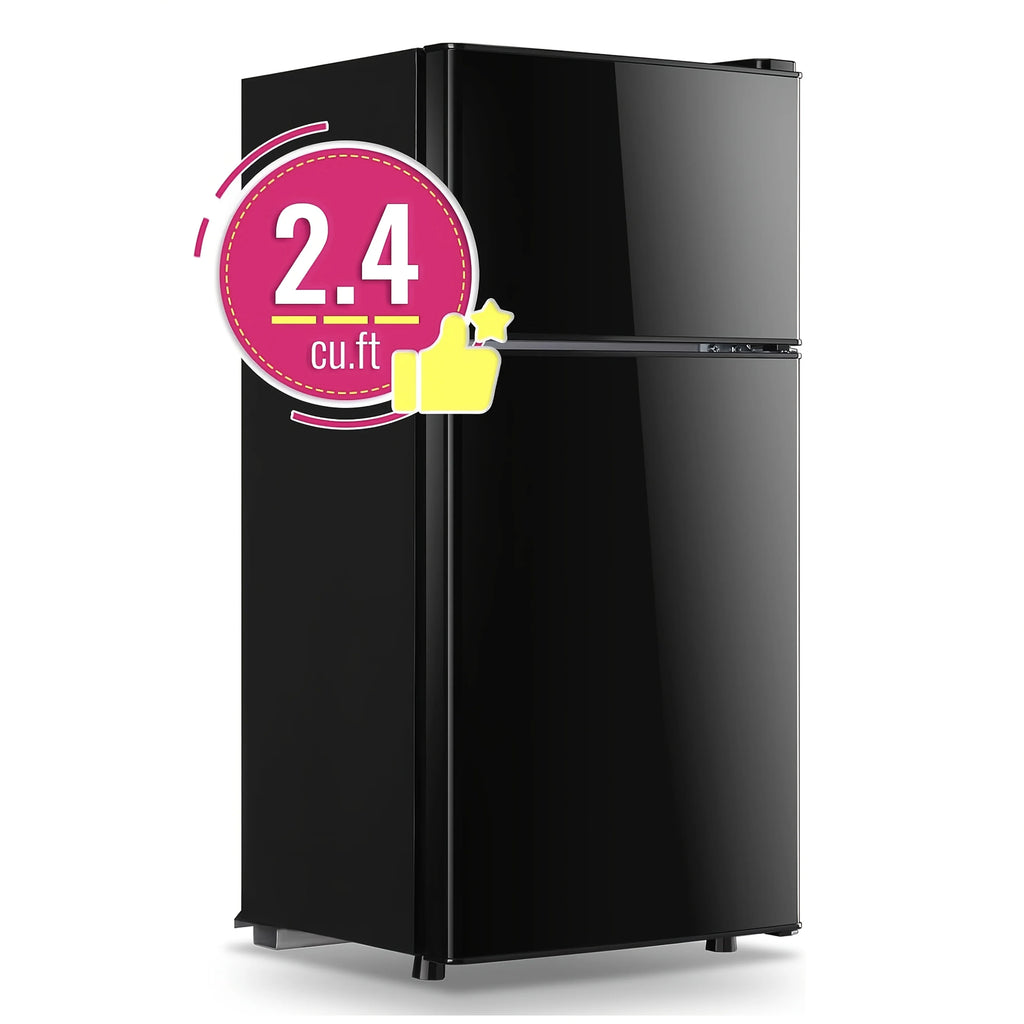 WANAI Compact Refrigerator 3.2 CU.FT Mini Freezer Fridge with Single Door, Adjustable Temperature & ABS Panel Suitable for Dorm, Office, Apartment, Small Space Cooling, Thermostat System, Plug-in ( Plug)