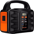 150W Portable Power Station, 155Wh 42000mAh Outdoor Solar Generator 110V AC DC Ports for Home Backup