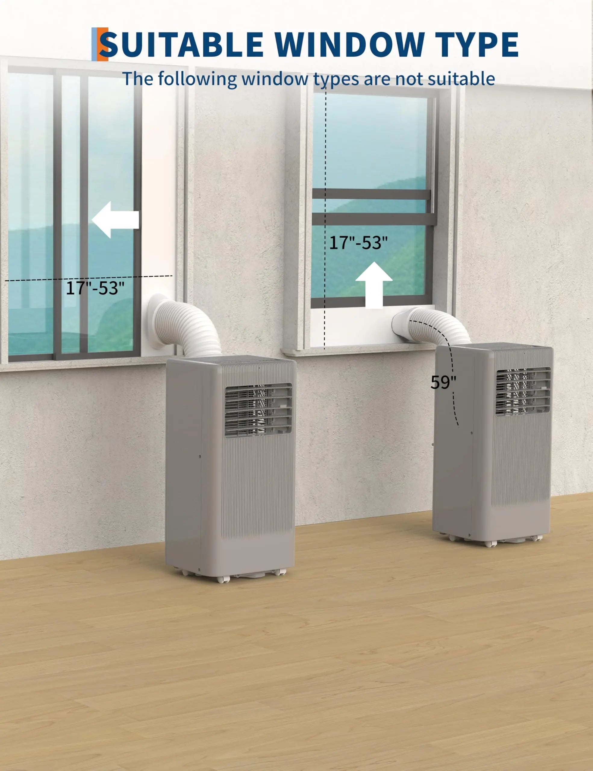 10000 BTU Portable Air Conditioner, 3-In-1 Cooling Dehumidifier & Fan For 450 Sq.Ft Room, Quiet AC Unit With Remote & Window Kit