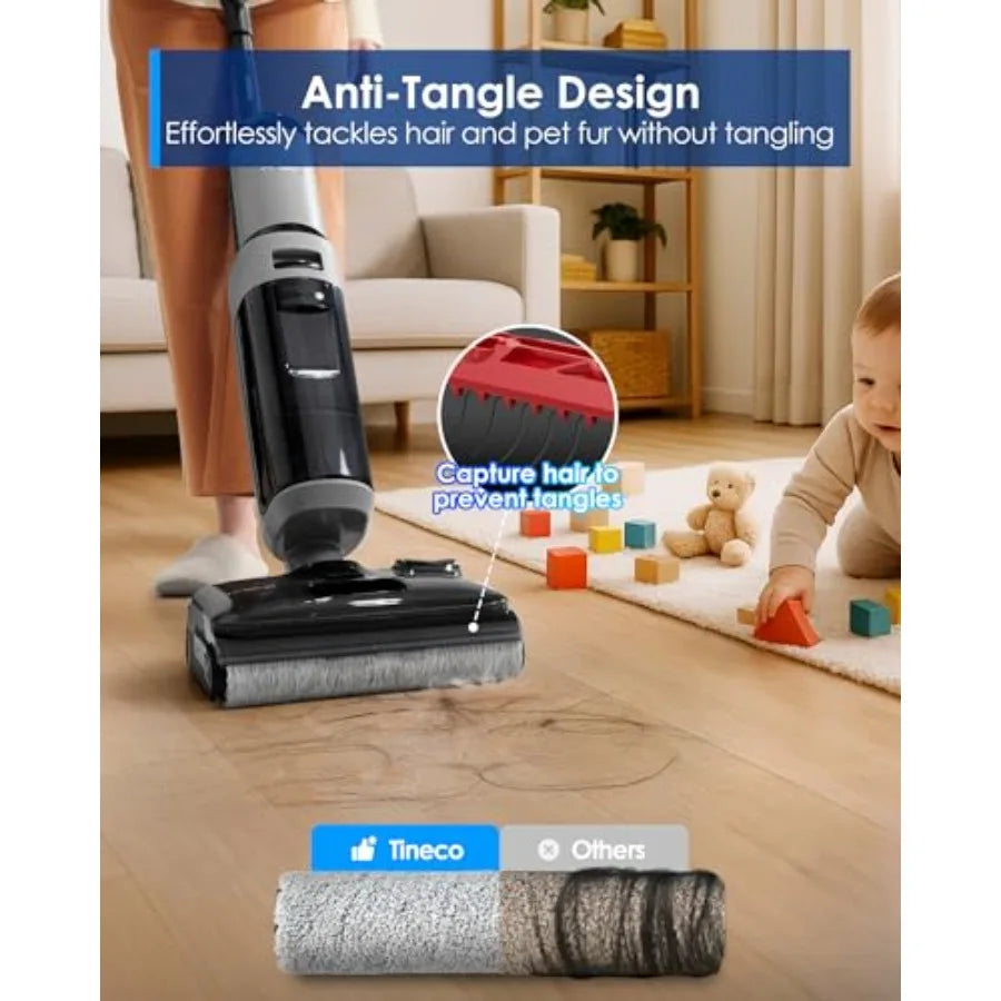 Floor ONE i5 Stretch Wet Dry Vacuum Cleaner Vacuum and Mop in One Step 20kpa Powerful Suction 180° Lay-Flat Design Anti-Tangle