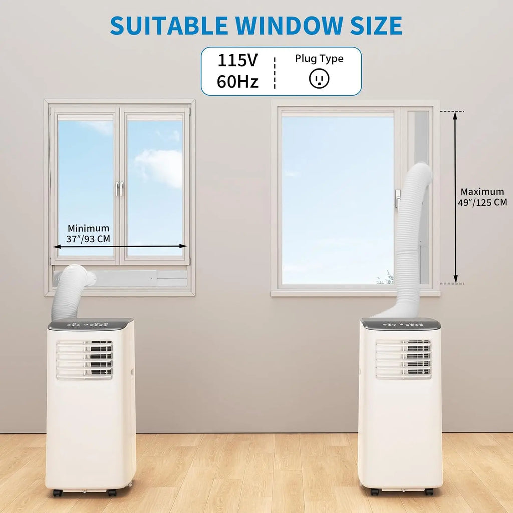 8,000 BTU Portable Air Conditioner Cools Up to 350 Sq.ft, 3-IN-1 Energy Efficient Portable AC Unit with Dehumidifier Fan Modes
