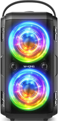 180W Max Loud Portable Bluetooth Speaker with Deep Bass, IPX5 Waterproof, 24H Playtime for Outdoor Parties