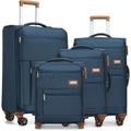 4-Piece Spinner Luggage Set with 360° Wheels - Carry-On Suitcases (28/24/20/18) Navy Blue
