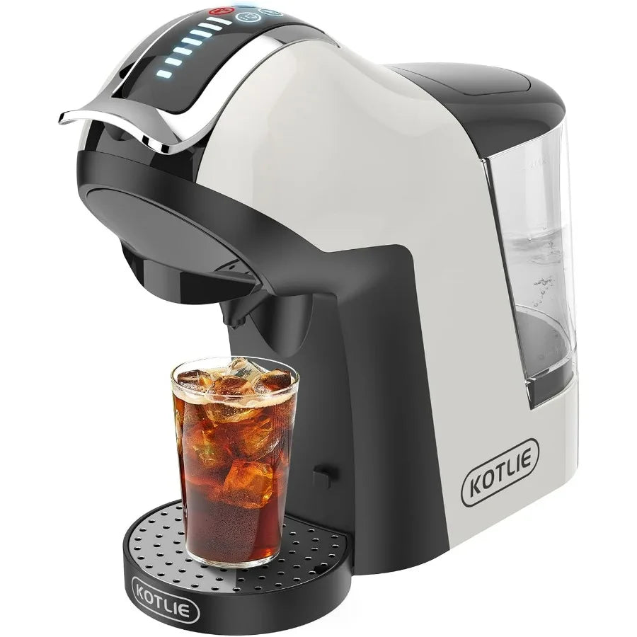 Single Cup Coffee Maker, Multi Capsule Machine Compatible With Various Capsule Types, 4 Temperature Settings, 7 Water Volume Lev