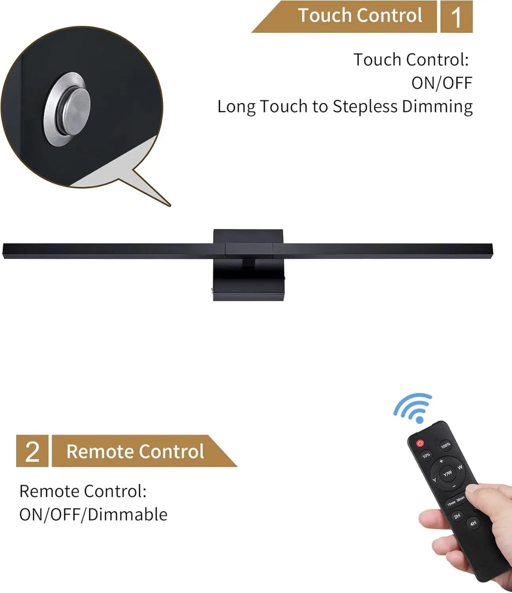 Wireless Rechargeable Wall Sconces Set of Two with Remote, Dimmable 3000K-6000K, Timer Function for Living Room, Bedroom