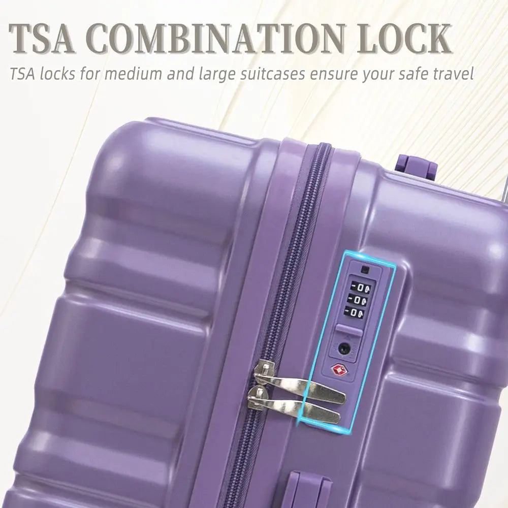 Lightweight 3-Piece ABS Luggage Set: Durable, Scratch-Resistant Hardshell